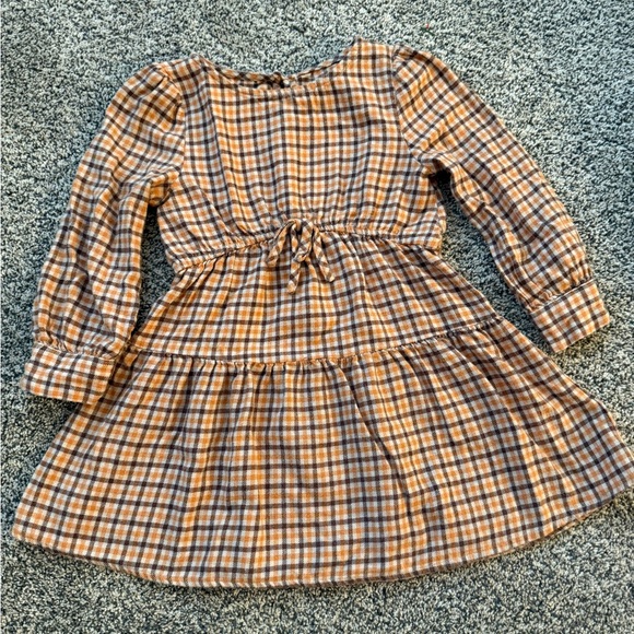 Copper Key Girls Plaid Long-Sleeve Dress Size 4 - Picture 4 of 4